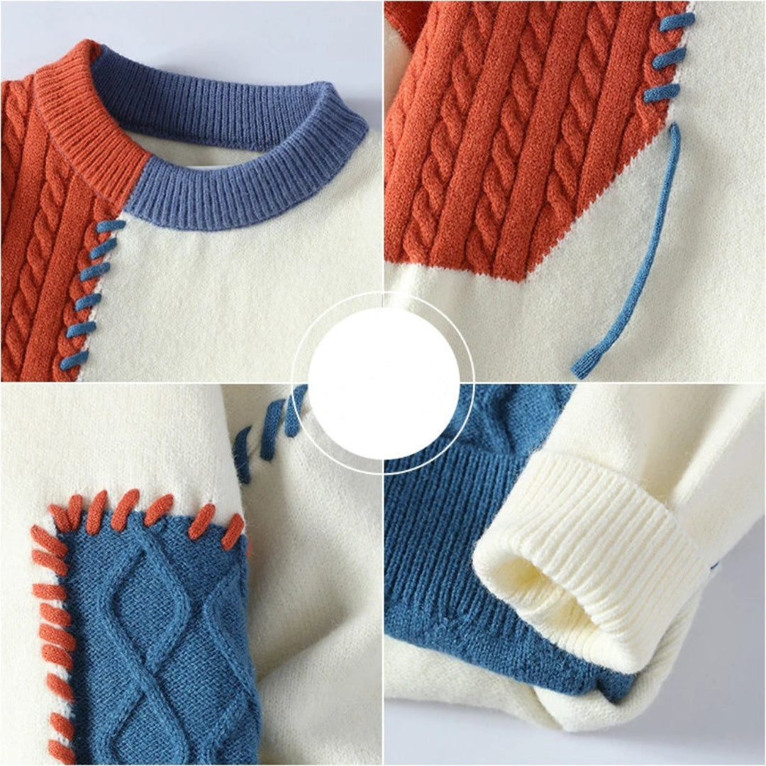 FELIX | Luxury Patchwork Men's Sweater