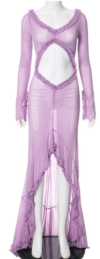 Sienna™ - New Solid Color Long Sleeve Sexy Dress