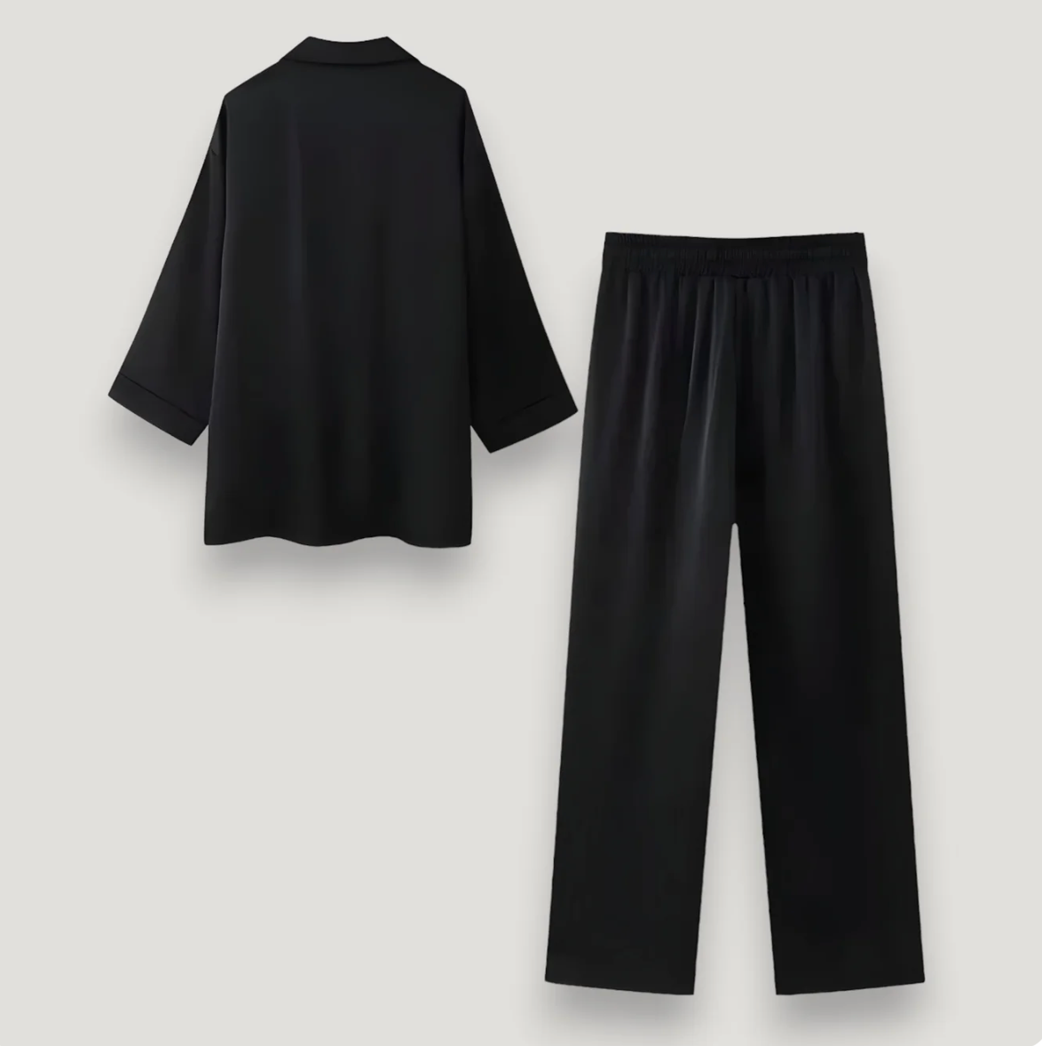 Qaia l Silk Blazer Set