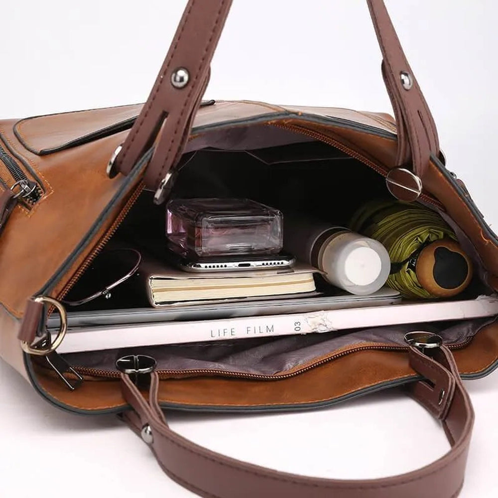 Nora | Vintage Leather Shoulder Bag
