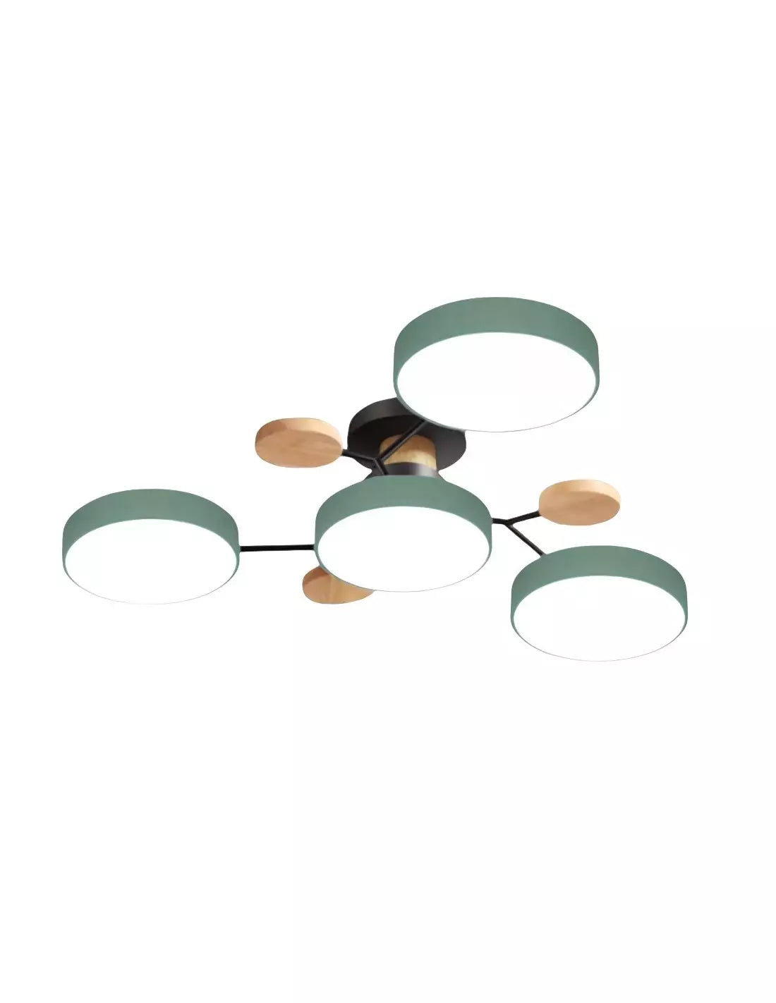 Scandinavisch Ronde Houten Plafondlamp K57