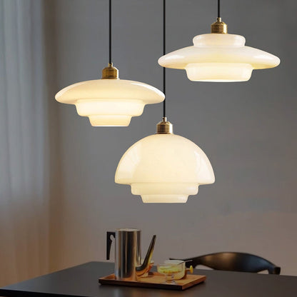 Witte Glazen Hanglamp