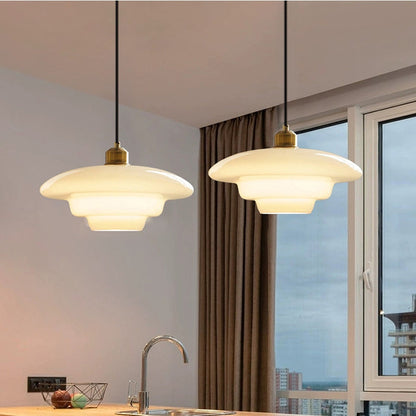 Witte Glazen Hanglamp