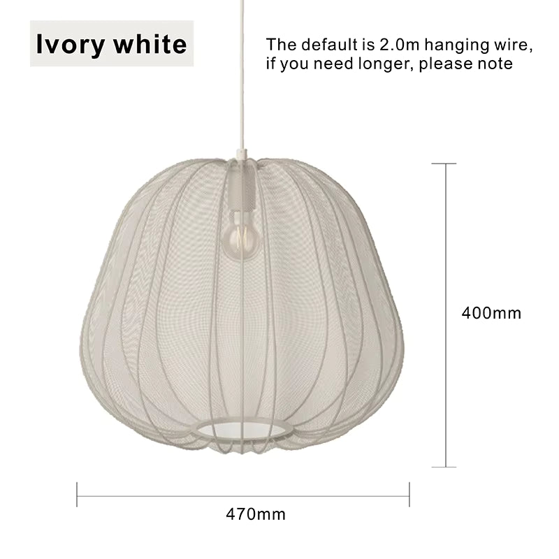 Moderne Japanse hanglamp in witte stof