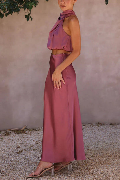 Qaia™ Satin Two-piece Set