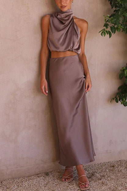 Qaia™ Satin Two-piece Set
