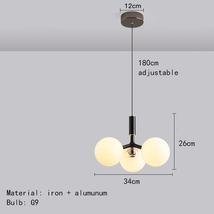 Qaia™ Luxe glazen hanglamp in Noorse stijl