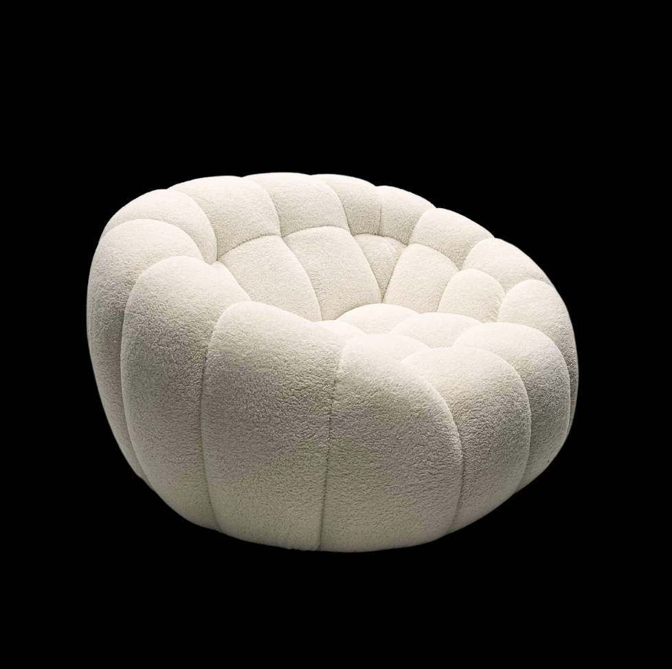 Fleece Witte Grote Pompoen Loveseat Sofa Stoel