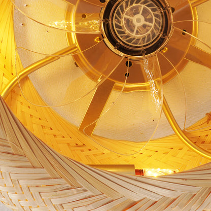 Bamboo Breeze Plafondventilator & Lamp in 1