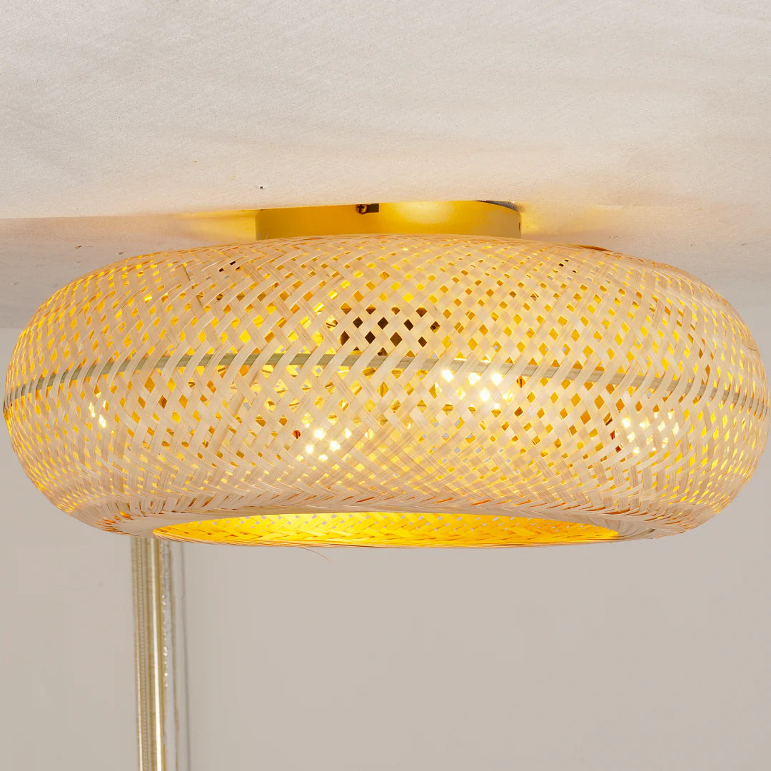 Bamboo Breeze Plafondventilator & Lamp in 1