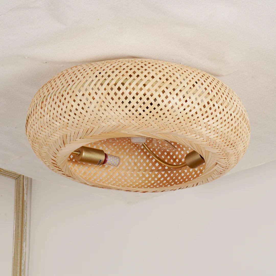 Bamboo Breeze Plafondventilator & Lamp in 1