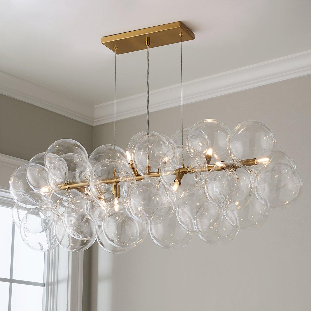 Solenne Hanglamp met Glazen Bollen