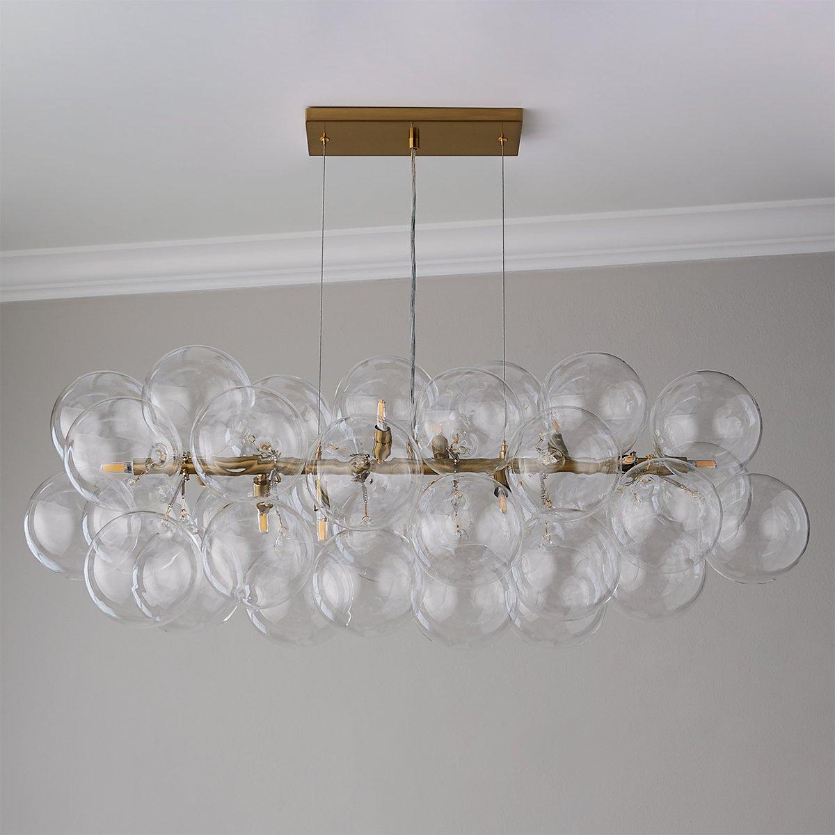 Solenne Hanglamp met Glazen Bollen