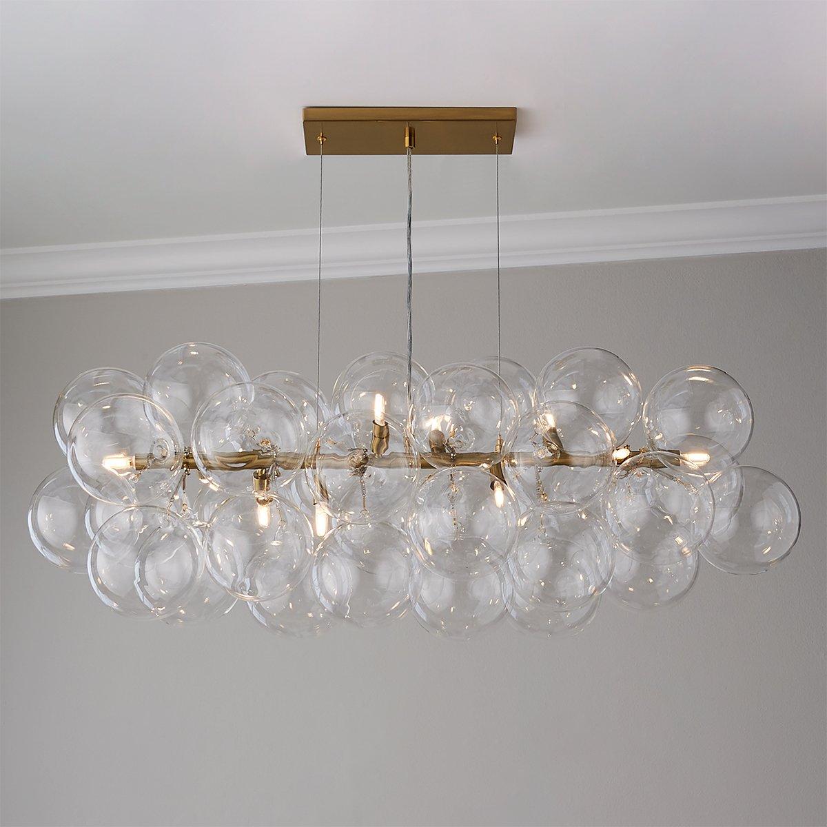 Solenne Hanglamp met Glazen Bollen