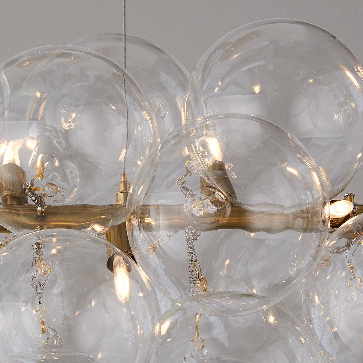 Solenne Hanglamp met Glazen Bollen