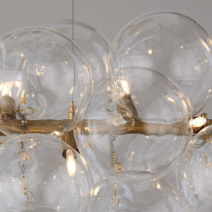 Solenne Hanglamp met Glazen Bollen