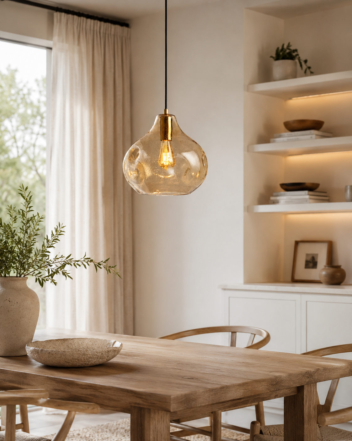 Organische Glazen Hanglamp