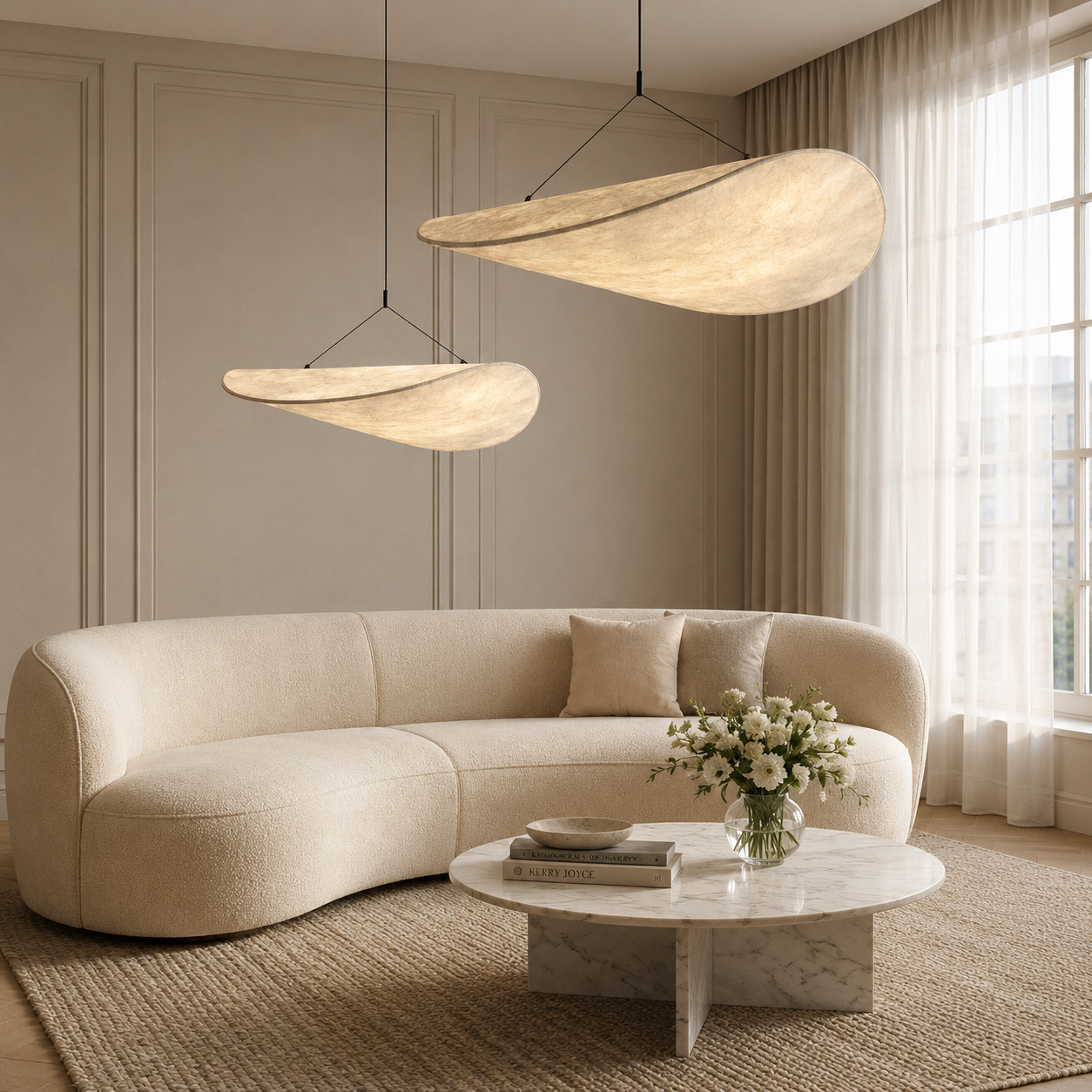 Japandi Zijden Hanglamp + 1 Gratis