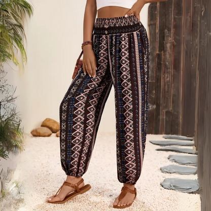 Qaia™ - Vintage bohemian damesbroek met elastische taille