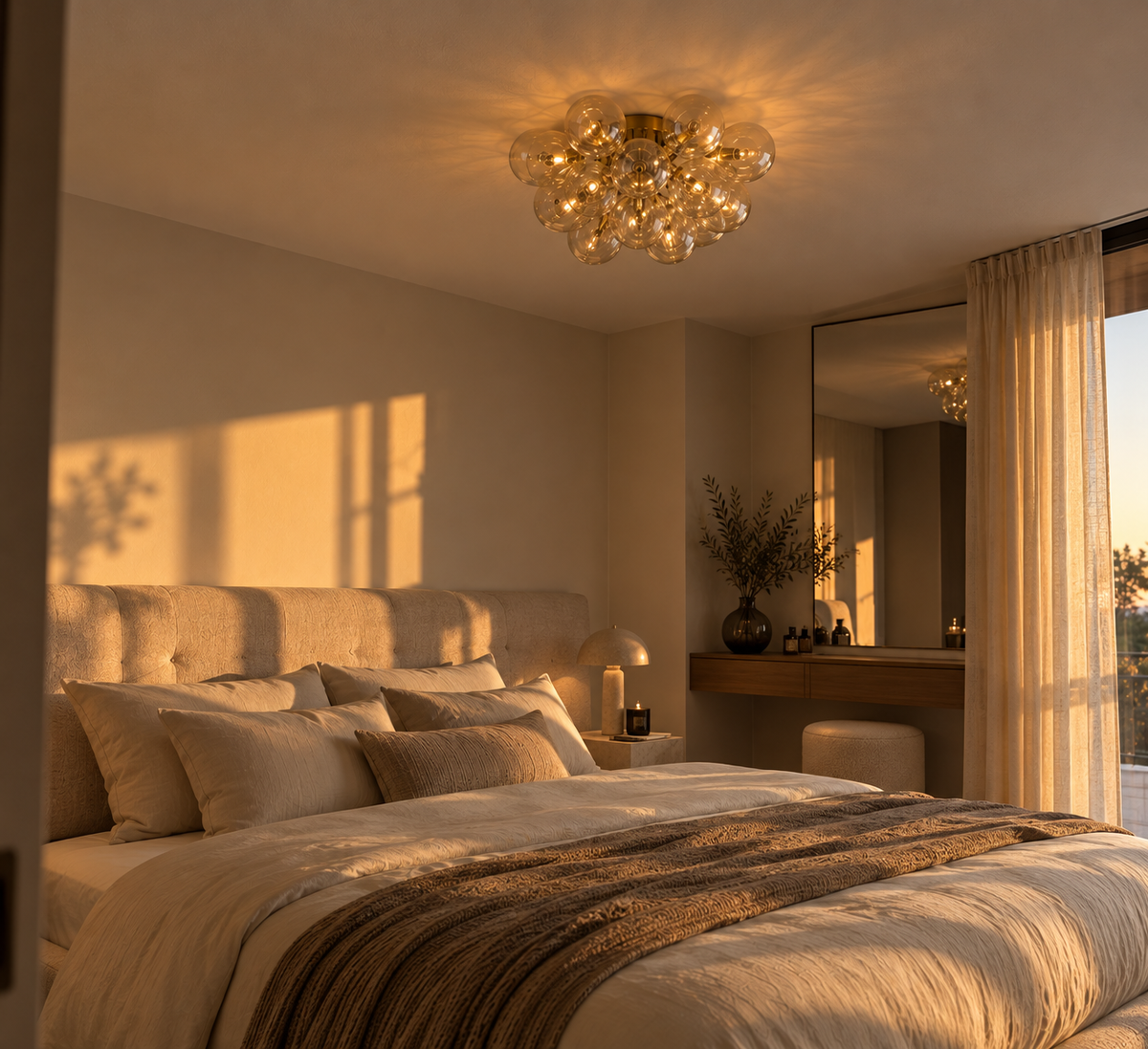 Azari Ceiling Light with Glass Globes