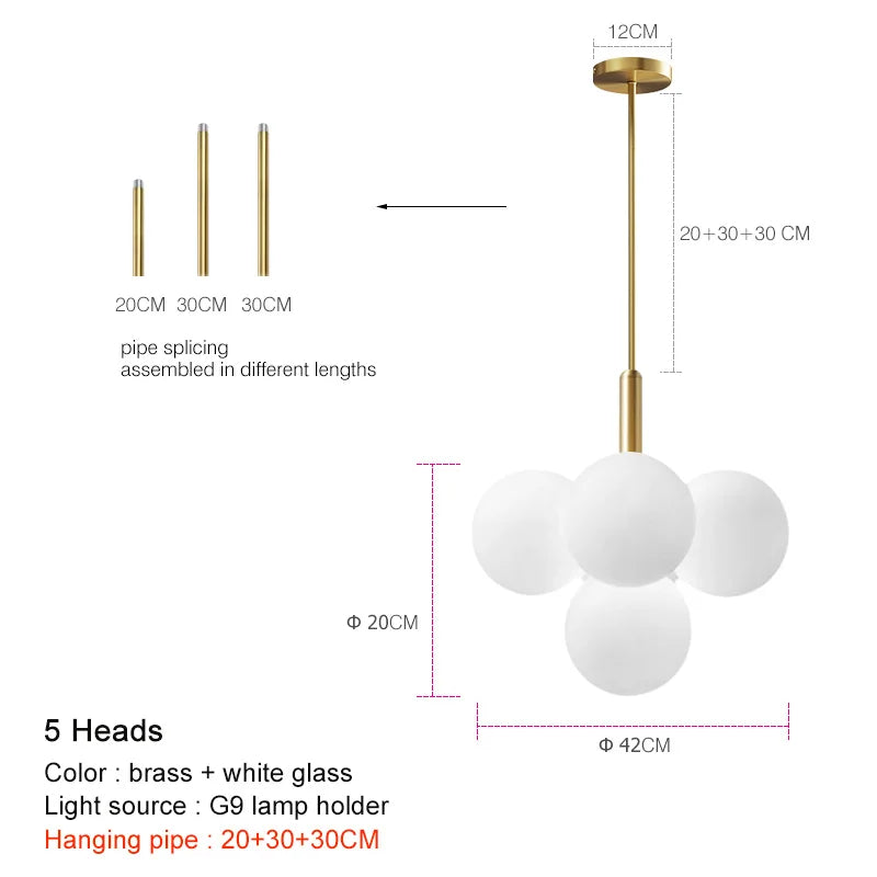 Qaia™ Hanglamp bollen, goud zilver zwart