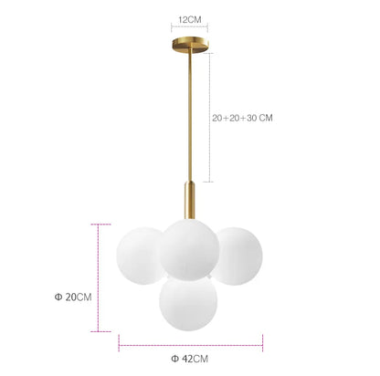 Qaia™ Hanglamp bollen, goud zilver zwart