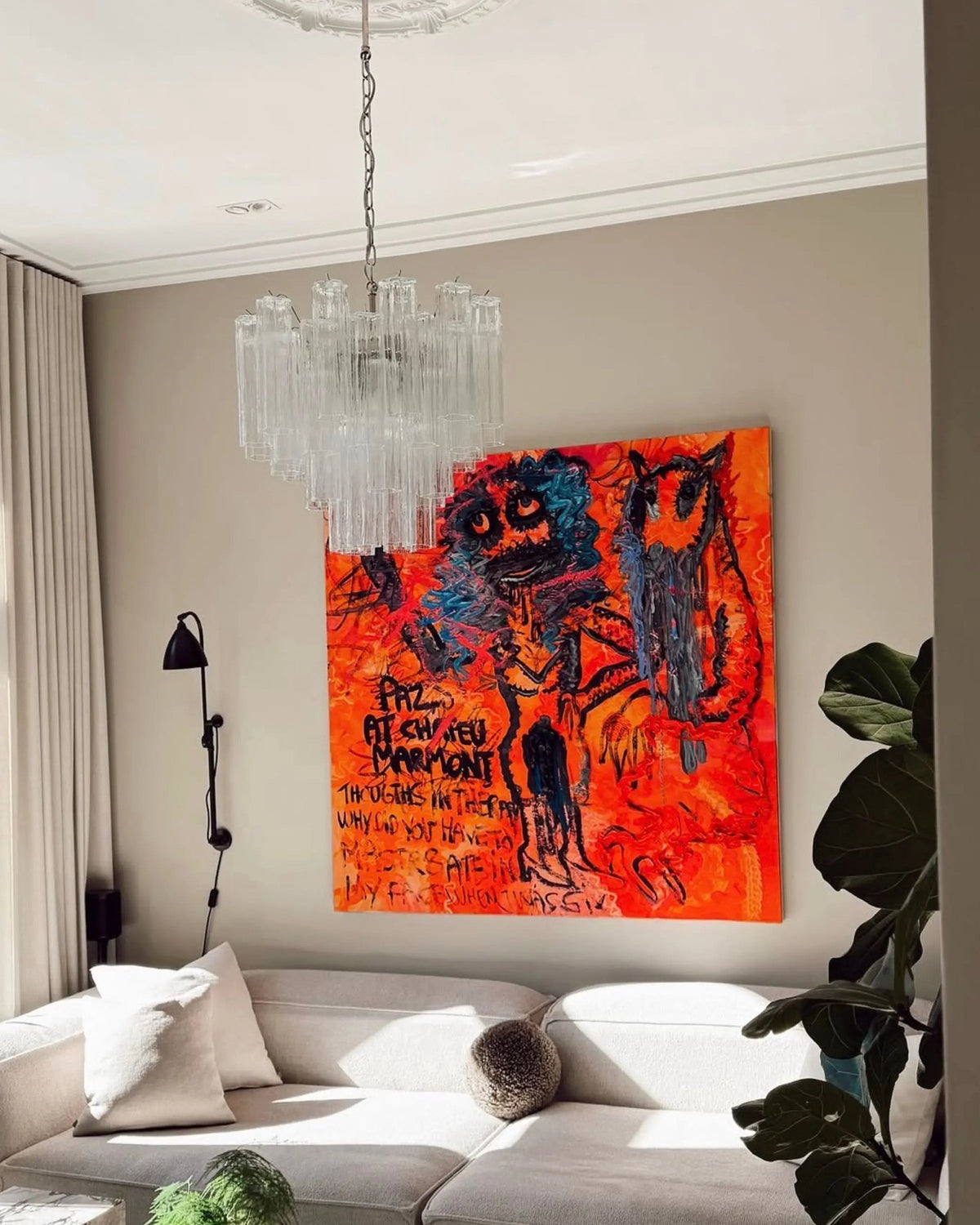 Murano Chandelier 36 Glass Tubes