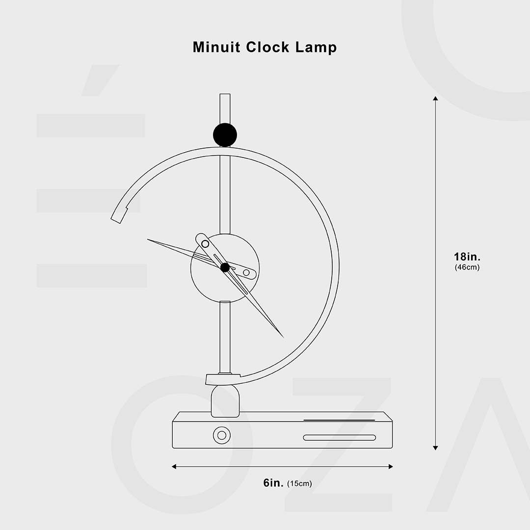 Khonsu Klok Lamp (Draadloos opladen)