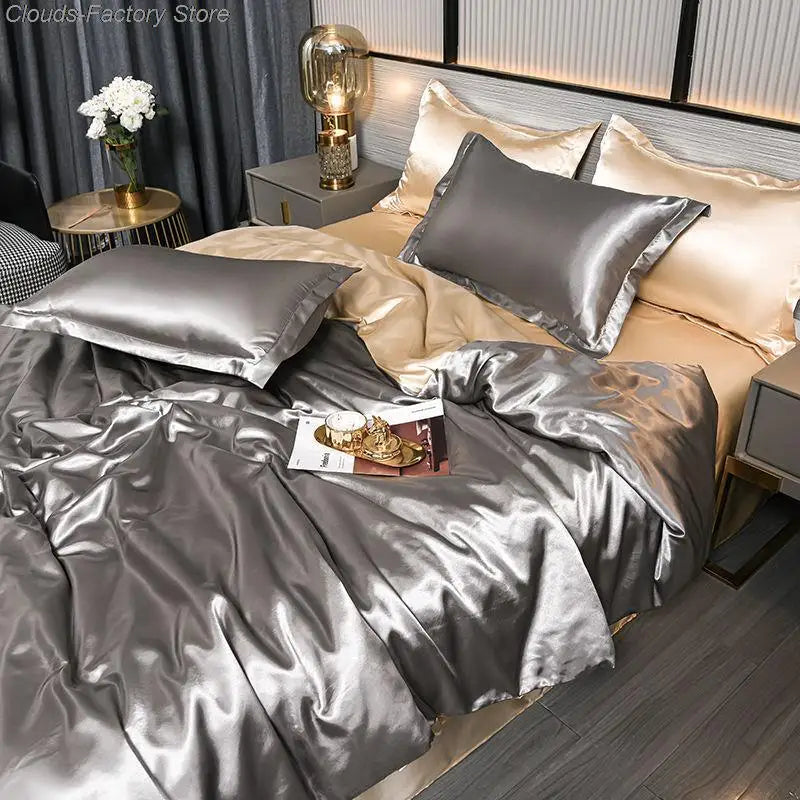 Luxury Satin Duvet Cover + 2 Pillowcases