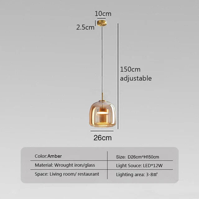 Minimalistische Glazen Hanglamp