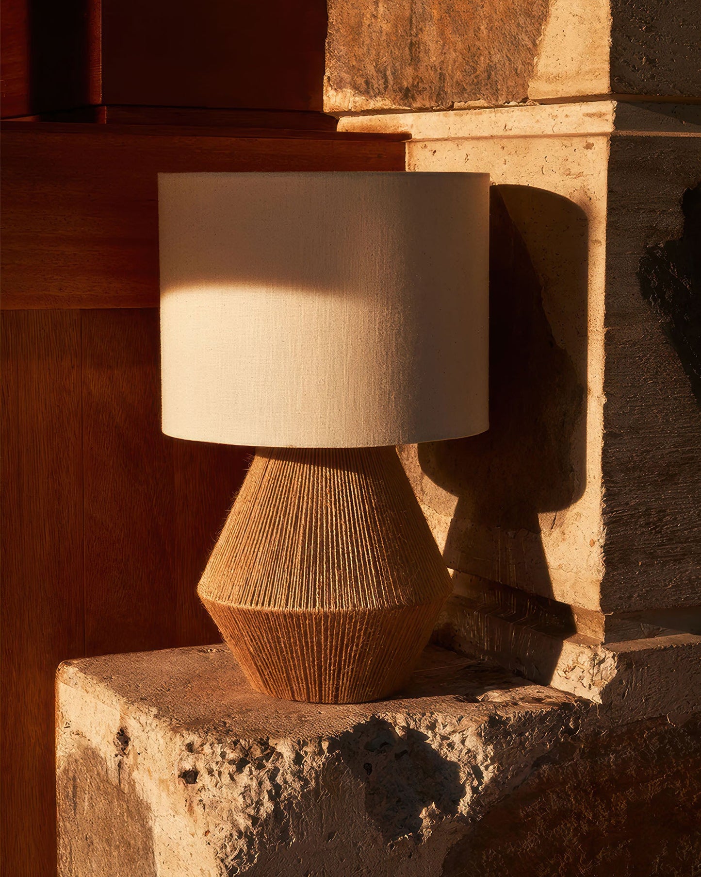 Handwoven Hemp Desk Lamp