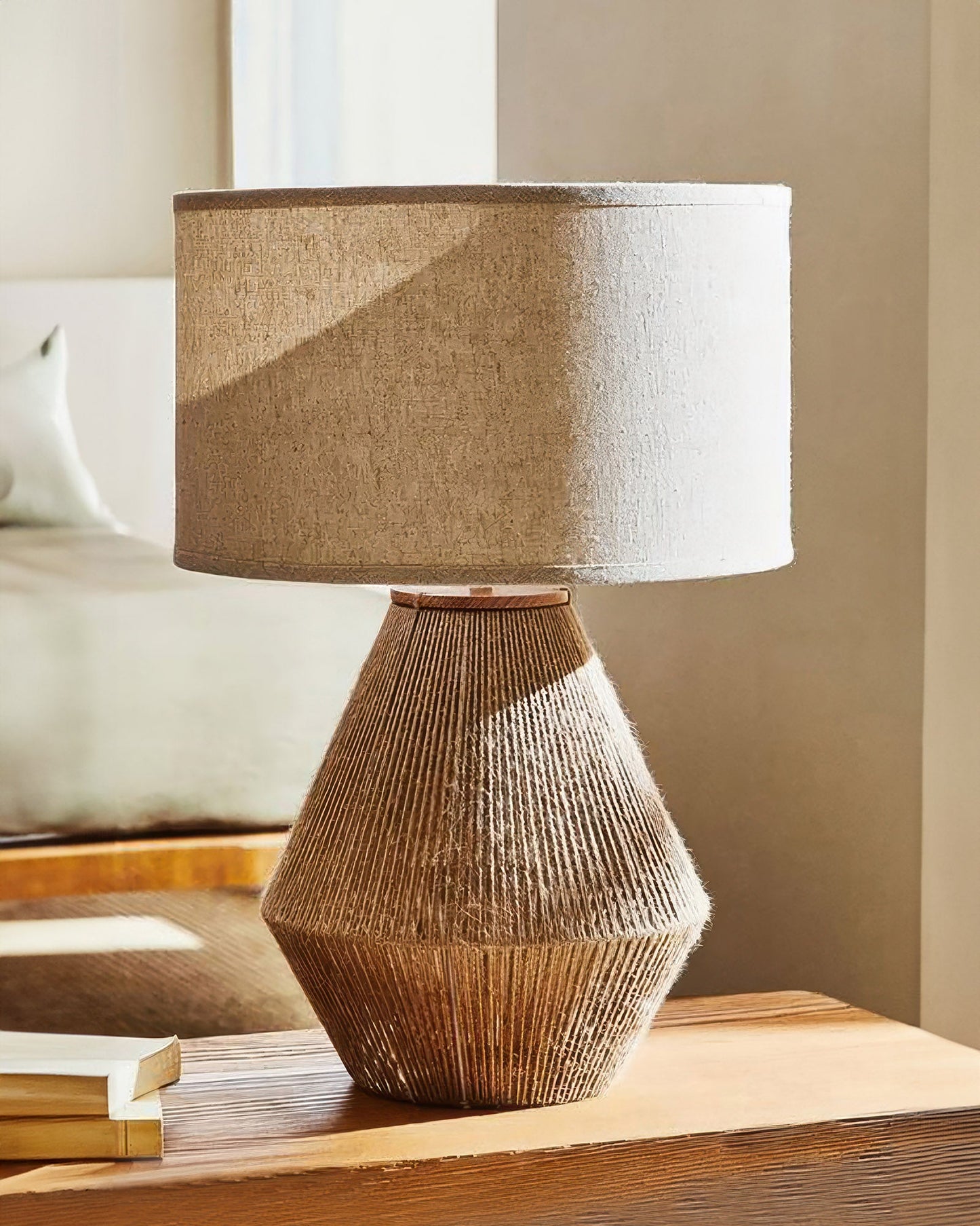 Handwoven Hemp Desk Lamp