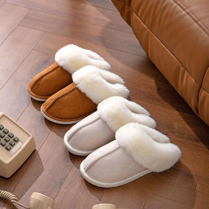 Luxury soft fur slippers