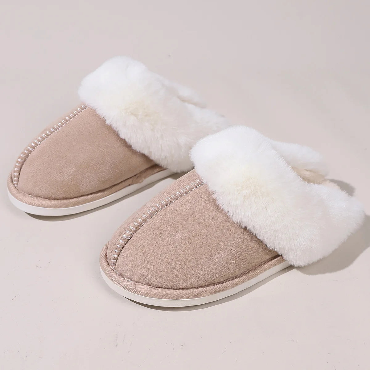 Luxury soft fur slippers