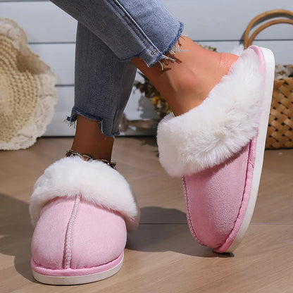 Luxury soft fur slippers