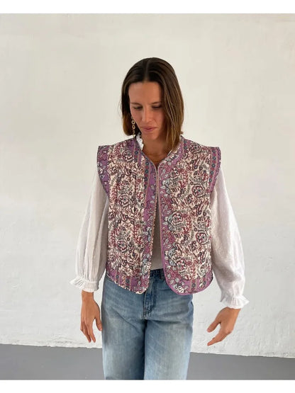 Cannes - Bloemenprint Vest