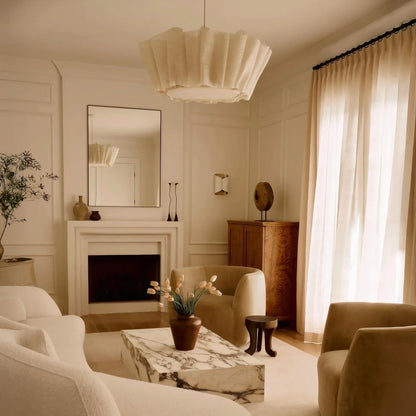 Noords Linnen Plissé Hanglamp