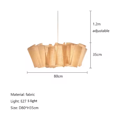 Noords Linnen Plissé Hanglamp