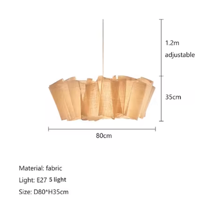 Noords Linnen Plissé Hanglamp