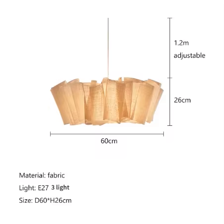 Noords Linnen Plissé Hanglamp