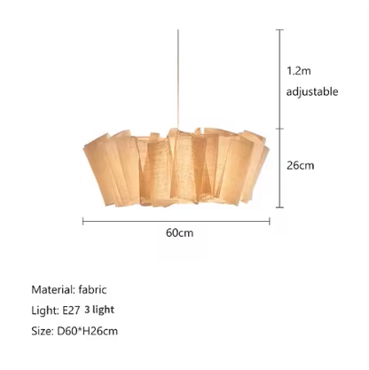 Noords Linnen Plissé Hanglamp