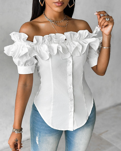 Qaia™ - RuffleChic Blouse