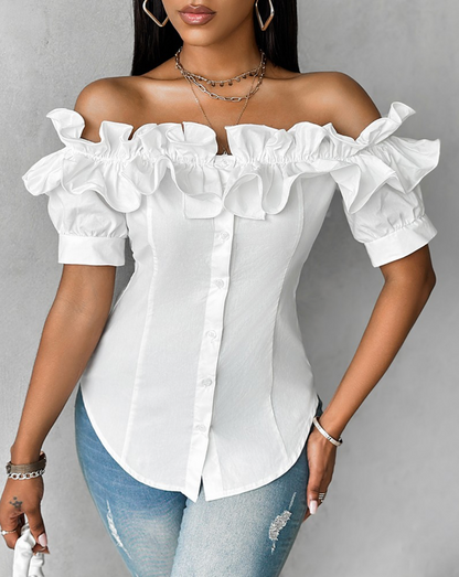 Qaia™ - RuffleChic Blouse