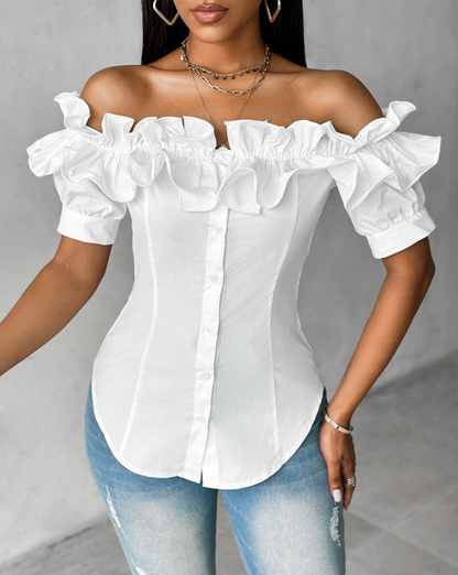 Qaia™ - RuffleChic Blouse