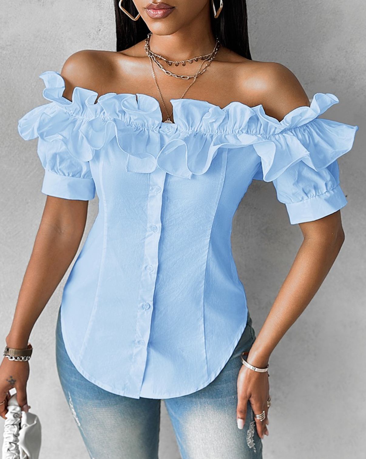 Qaia™ - RuffleChic Blouse