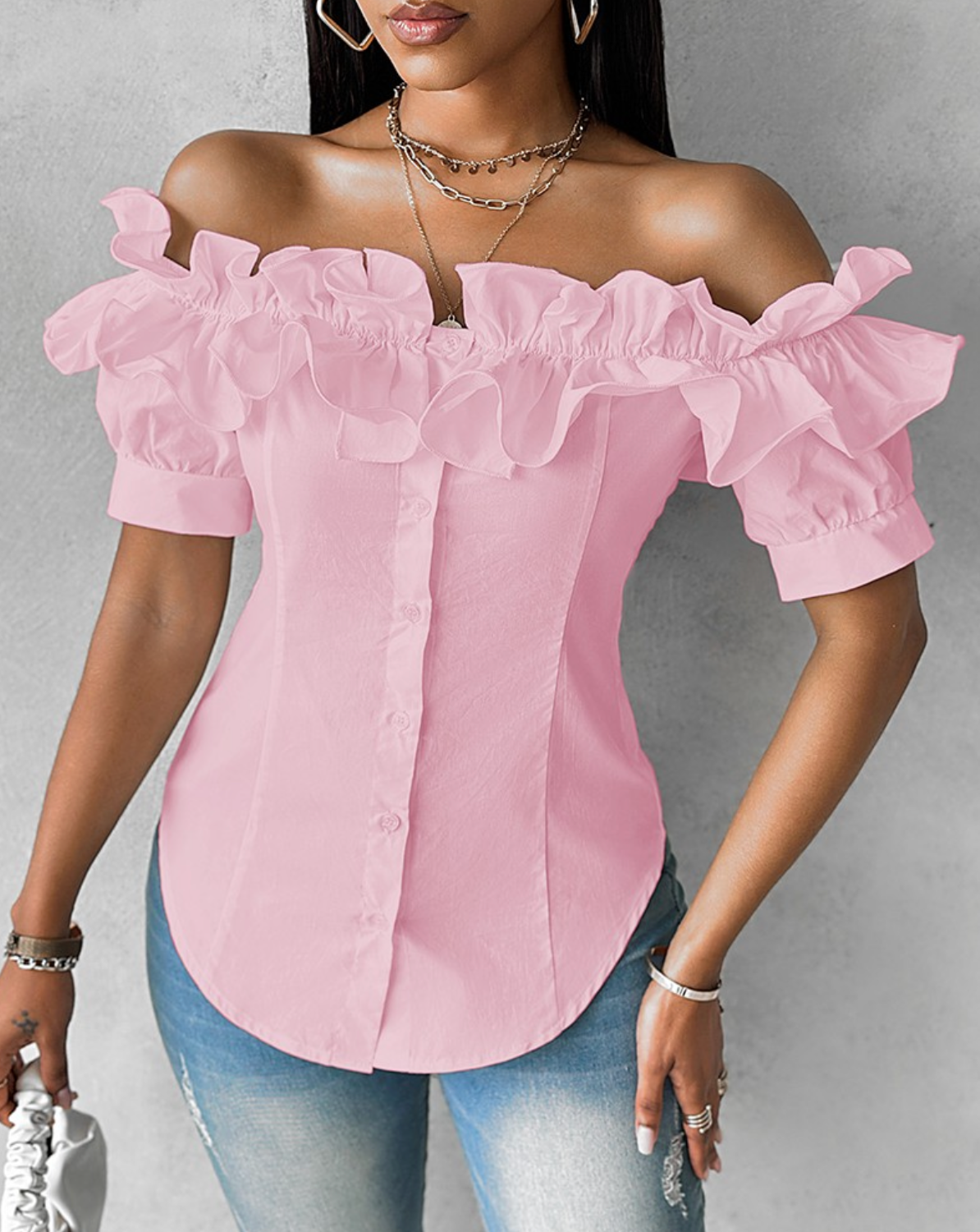 Qaia™ - RuffleChic Blouse