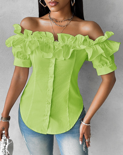 Qaia™ - RuffleChic Blouse