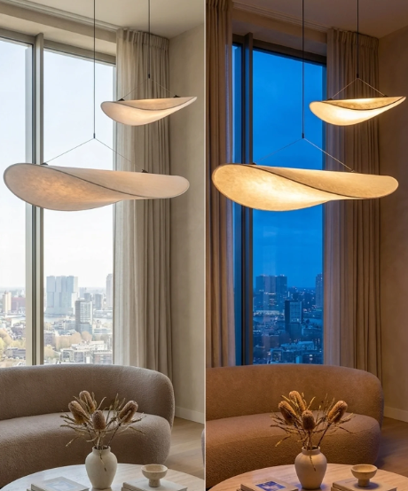 Japandi Zijden Hanglamp + 1 Gratis