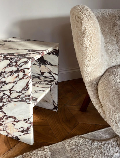 Calacatta Viola Marmer Bijzet Tafel