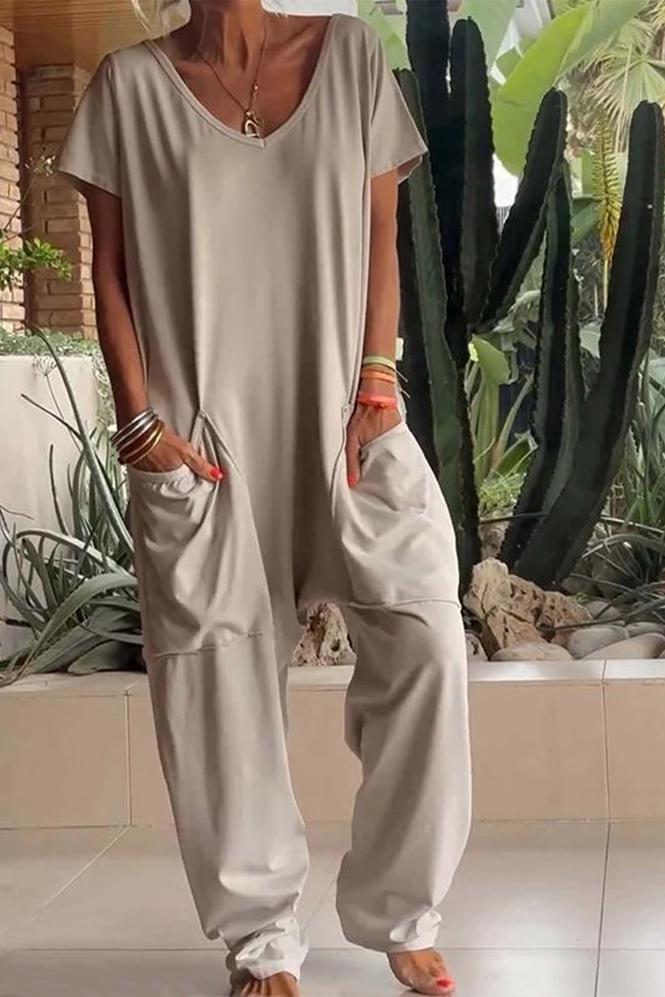 Qaia™ - Stijlvolle Baggy Jumpsuit